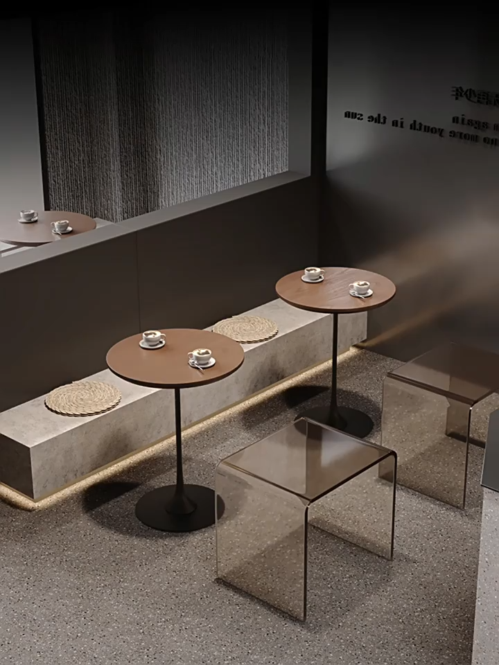 Internet-Famous Café Table and Chair Set, Minimalist Modern Furniture for Dessert Shop, Milk Tea Shop, Light Meal Restaurant