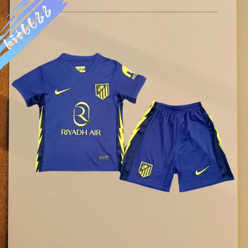 2025/2026 Atlético Madrid Away Football Jersey (Kids Kit socks)
