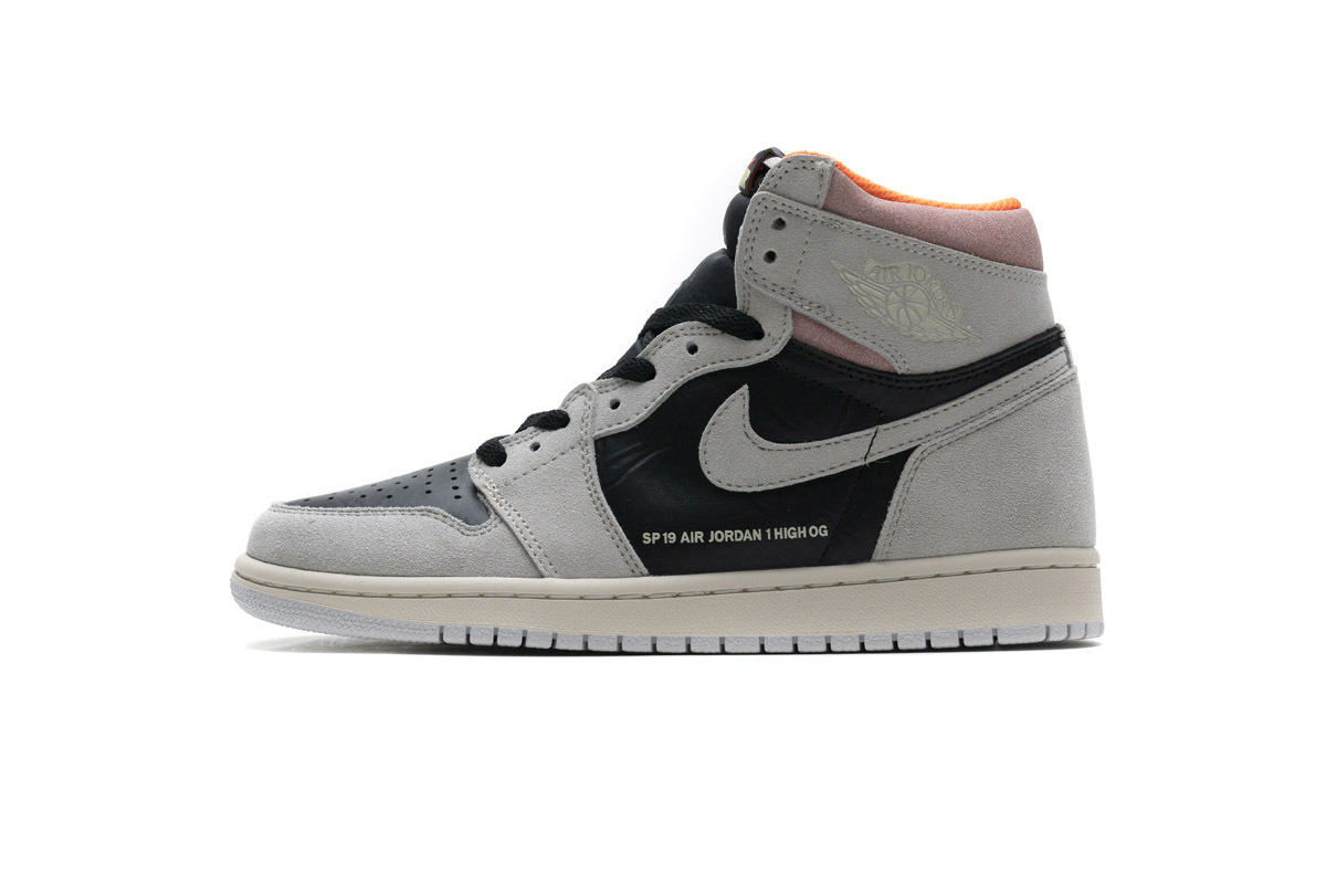 Air Jordan 1 Retro High Neutral Grey Hyper Crimson 555088-018