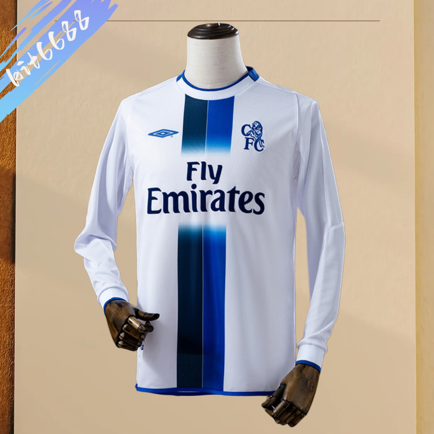 2003/2005 Chelsea away Long Sleeve Retro Football Shirt (Fans)
