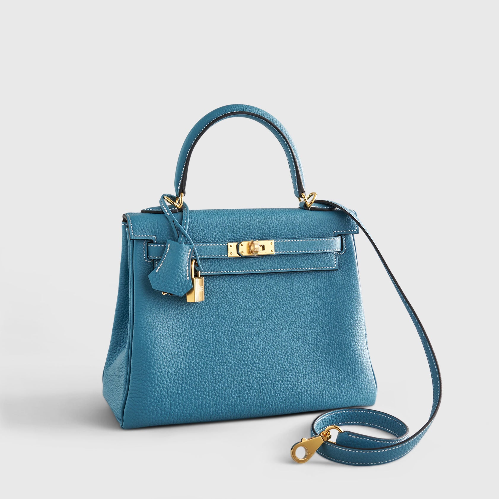 Hermès Kelly 25 Togo New Blue Jean Gold Hardware