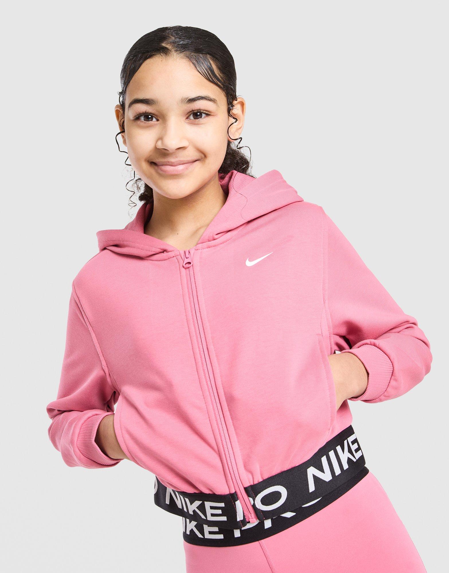 Nike Girls' Pro Crop Full Zip Hoodie Kinder
