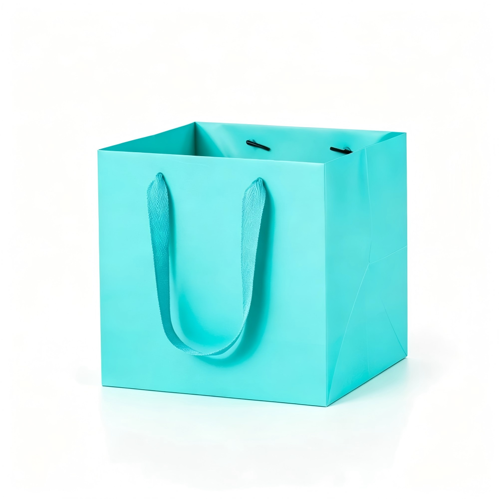 In-stock square kraft paper bags, thickened flower tote bags, baking gift packaging bags, Christmas gift bags with a high-end feel