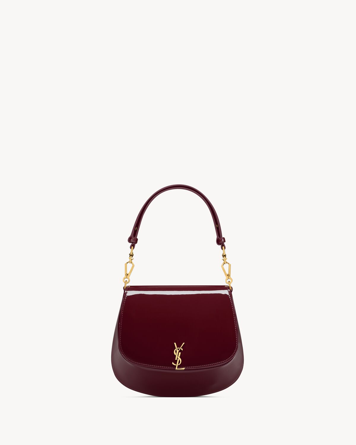 voltaire top handle in patent leather DARK RED WINE