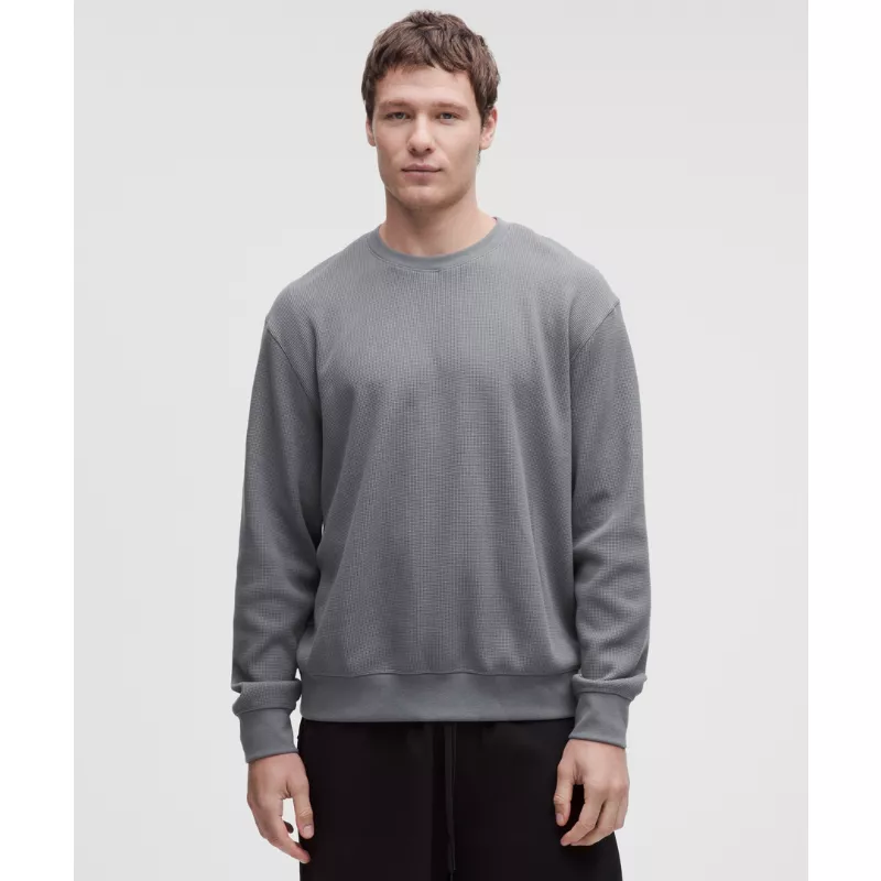 Cotton-Blend Waffle-Knit Long Sleeve
