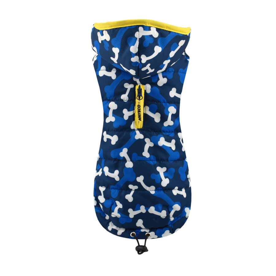 Nayeco Abrigo Acolchado Paws Print Azul para perros