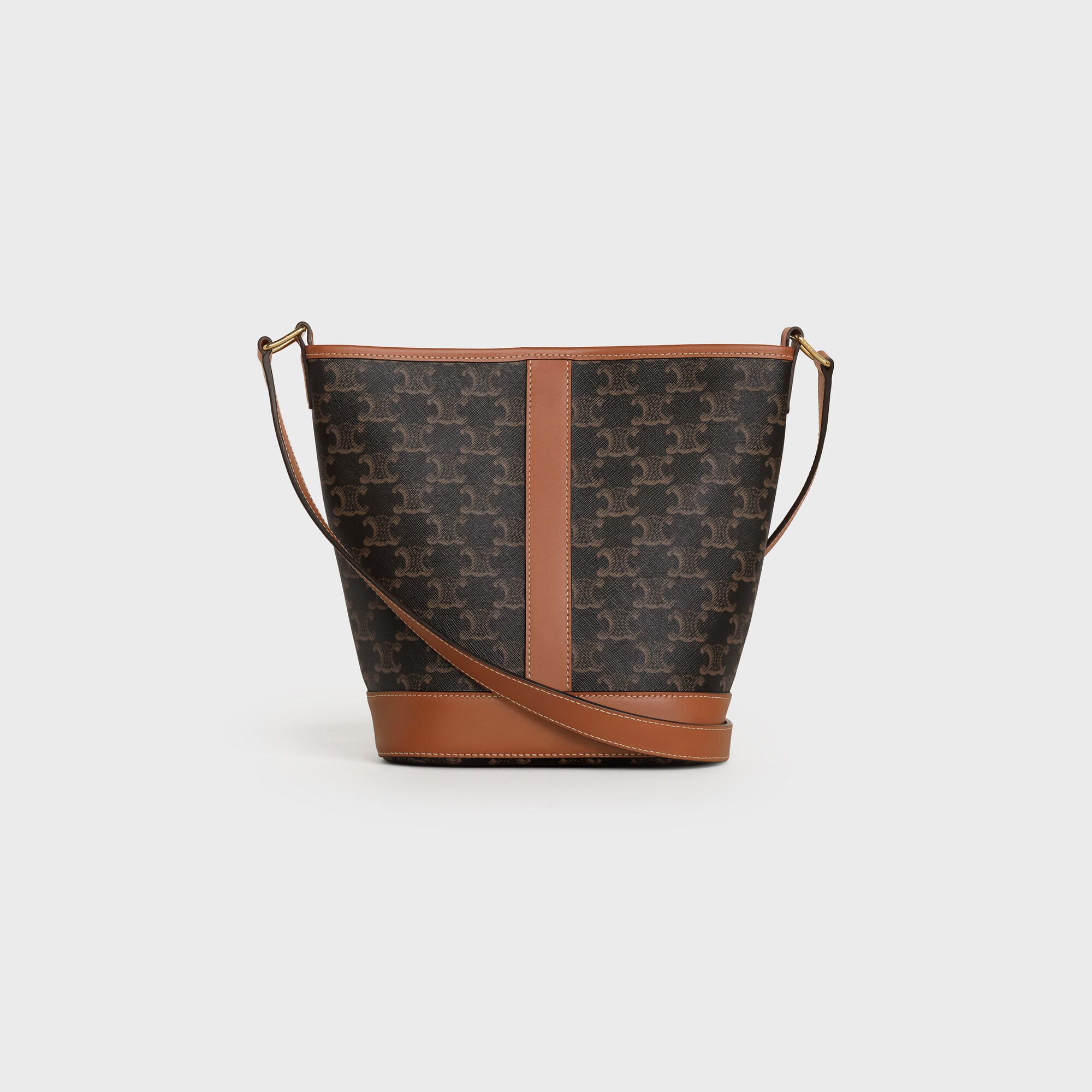 Small Bucket IN Triomphe Canvas and calfskin TAN