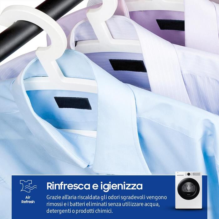 SAMSUNG - Asciugatrice DV90DG52A0AHET 9KG Classe C-Bianco oblò nero display silve