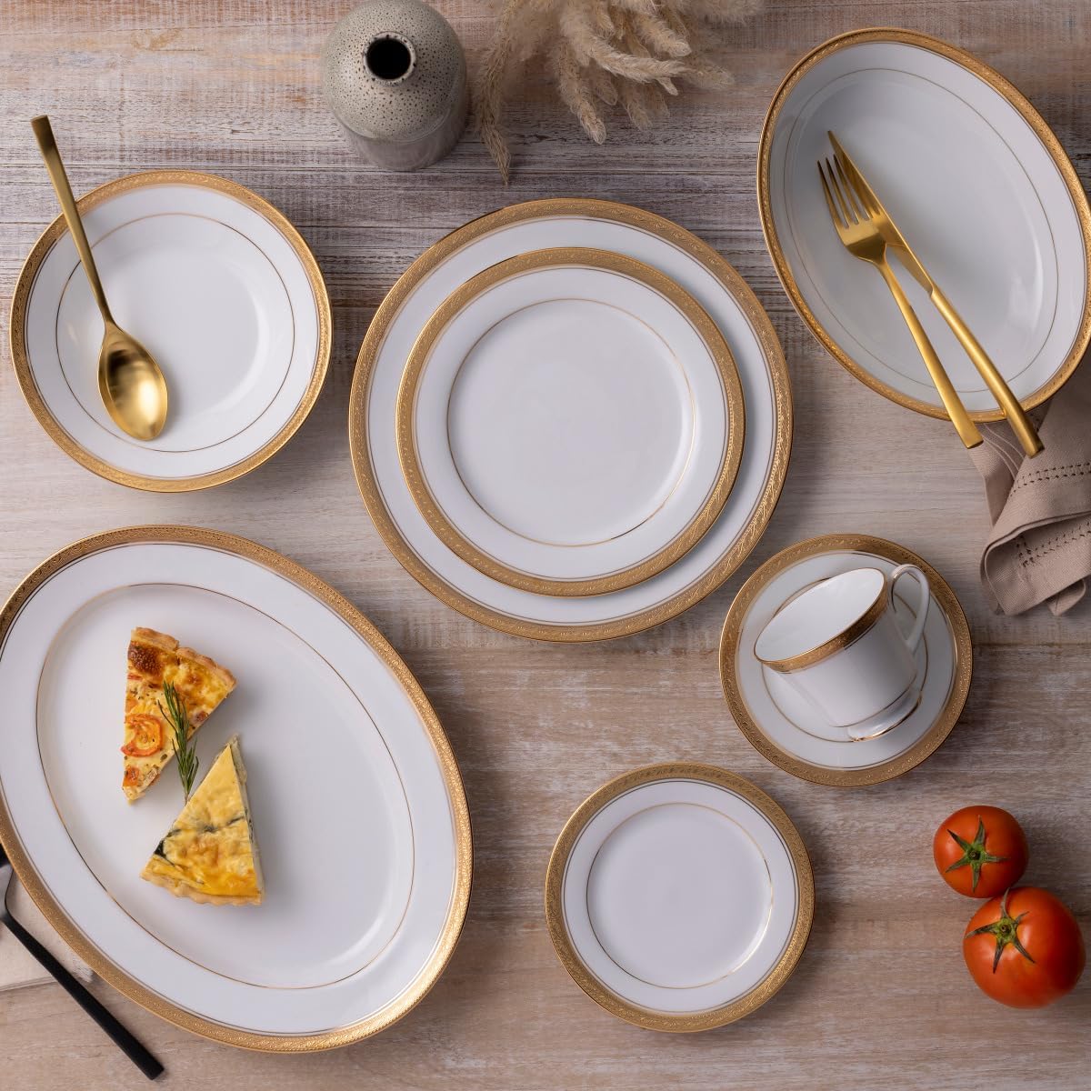 Noritake Crestwood Gold - 50 piece set. service for eight