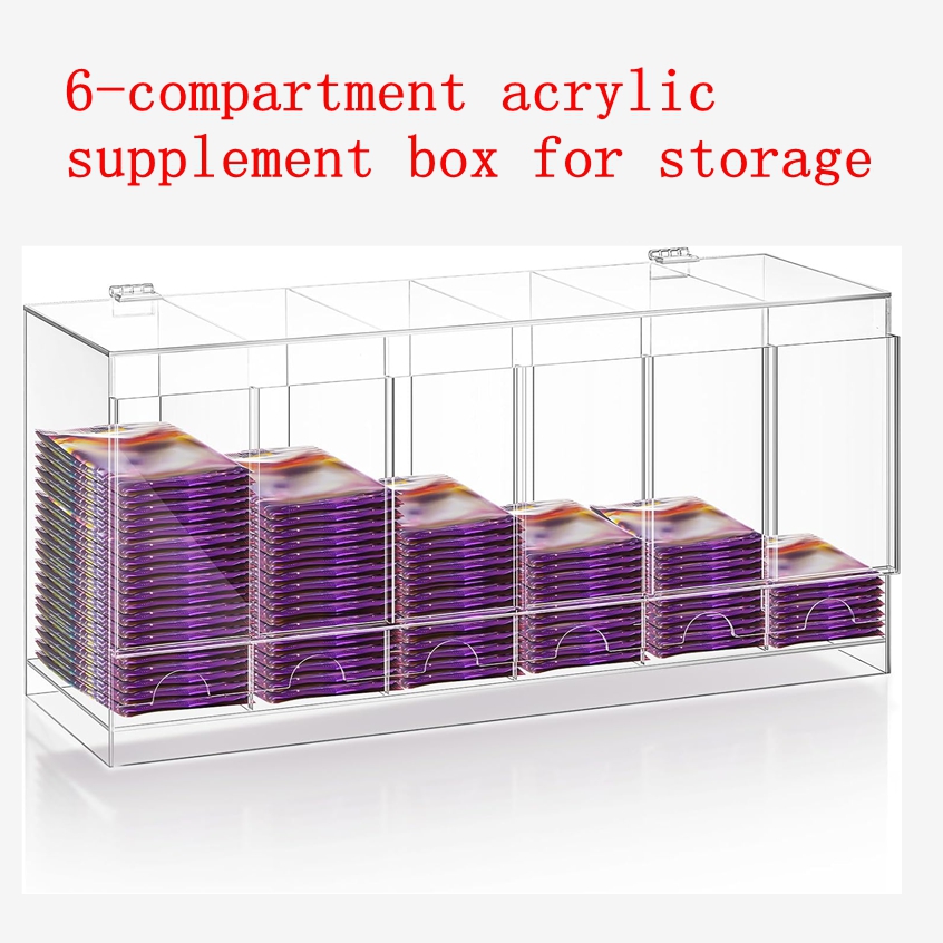 6-Slot Acrylic Booster Pack Dispenser, Stackable TCG Card Pack Organizer for Retail Display