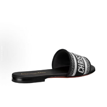Dior Classic Dway Slide Rose Black