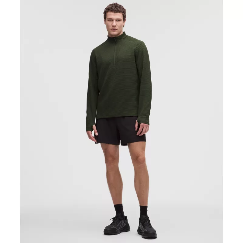 Waffle-Knit Half Zip