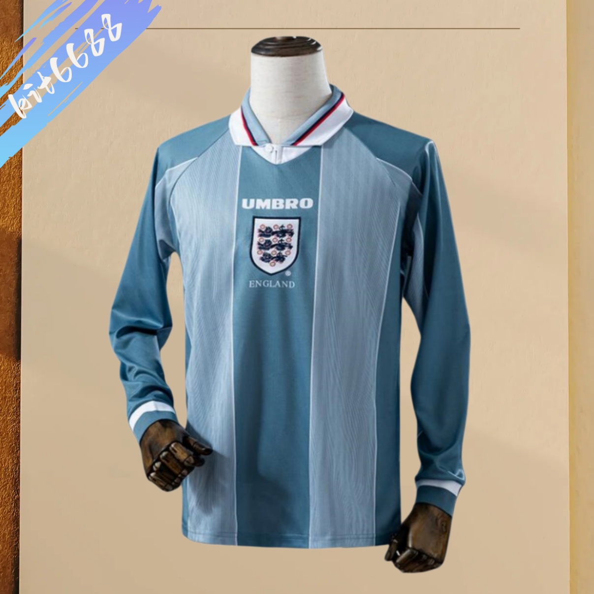1996  England Away Long Sleeve  Retro Football Soccer jerseys