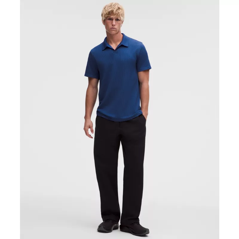 Textured Seamless Polo Shirt