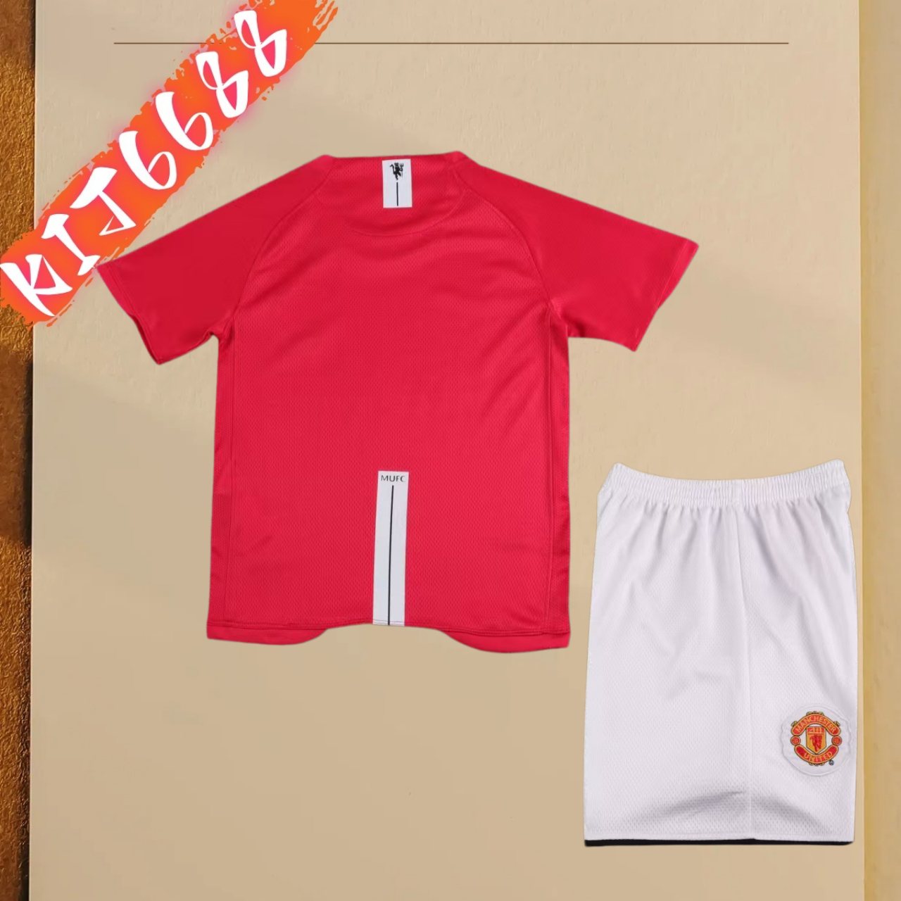 07/08 Manchester United home  Retro Football Shirt ( Kids Kit )