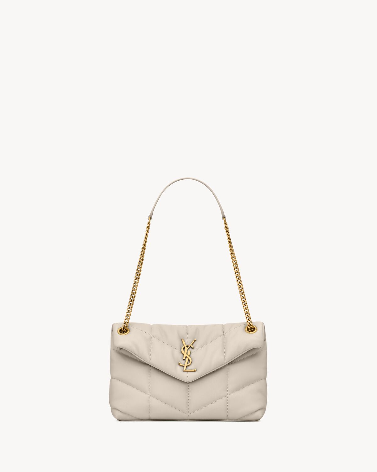 puffer small in nappa leather BLANC VINTAGE