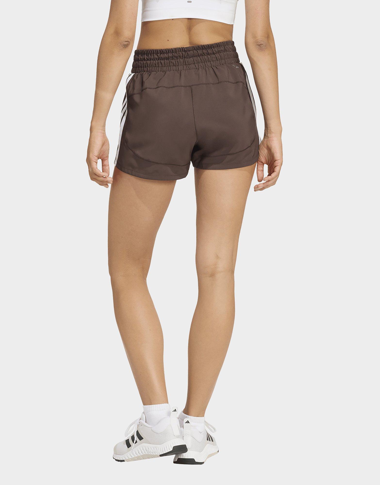 adidas Pacer Workout Shorts mit hohem Bund aus gewebtem Material
