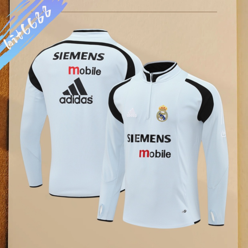 04/05 Real Madrid Retro Training Uniform Long- Sleeve Football Shirt
