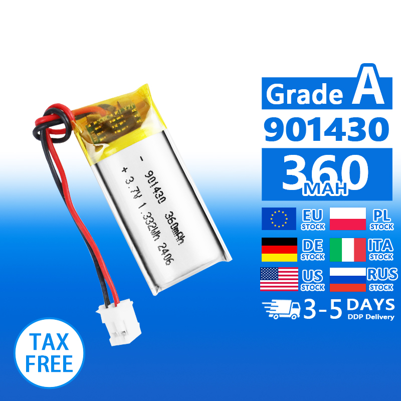 Pouch Lithium Ion Batteries 901430 901538 3.7v 360mAh 500mAh