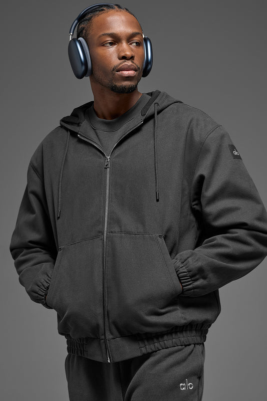 Cotton Canvas Full Zip Hoodie