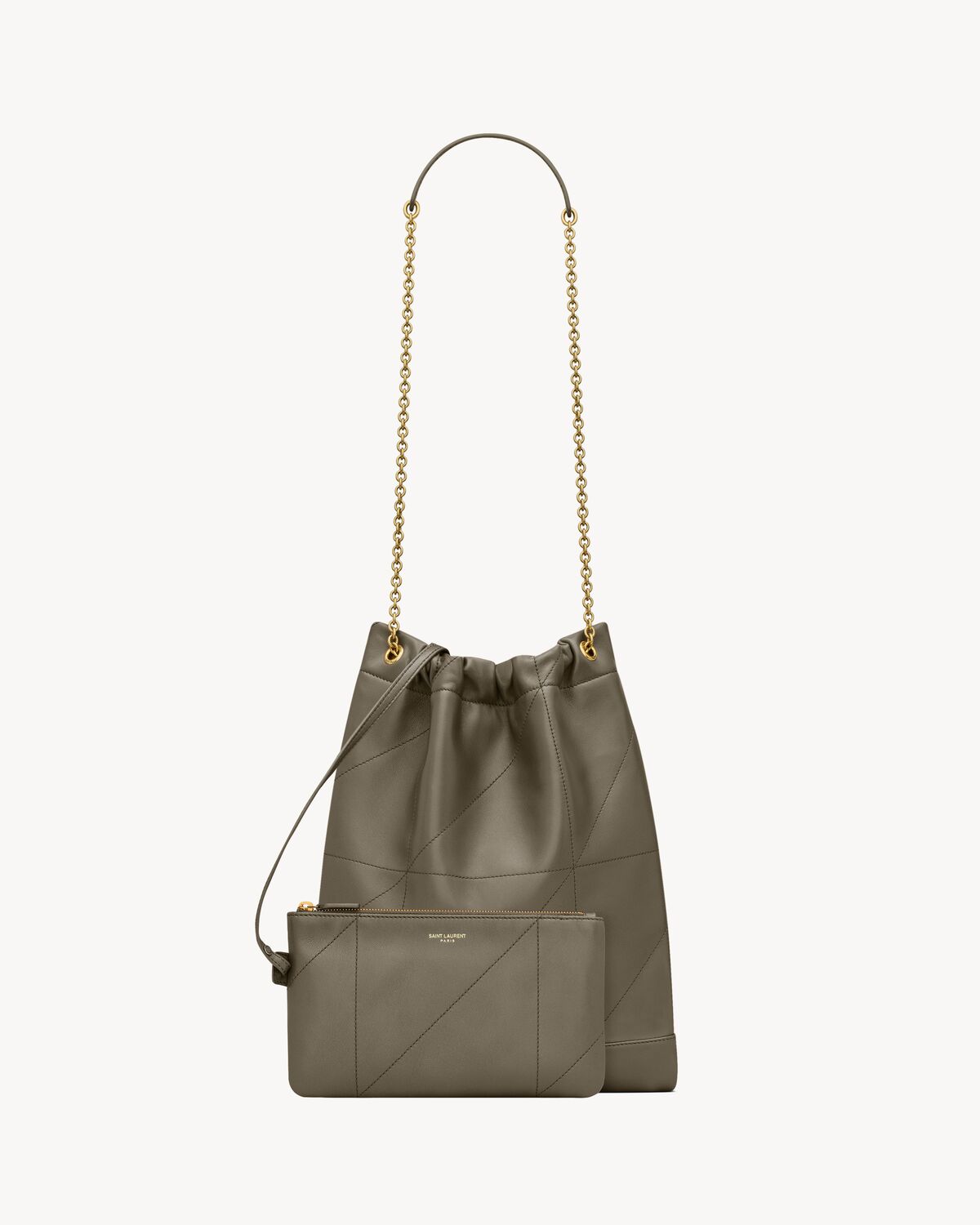 jamie pochon in lambskin LIGHT MUSK