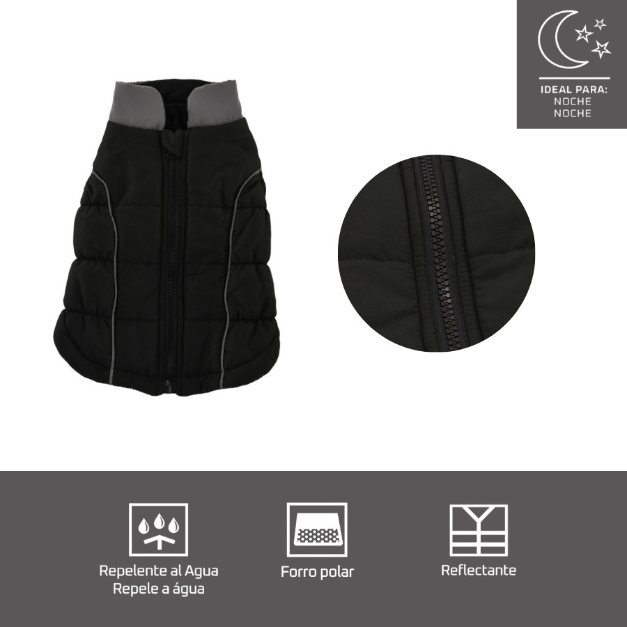 Outech Abrigo Reflectante Negro para perros