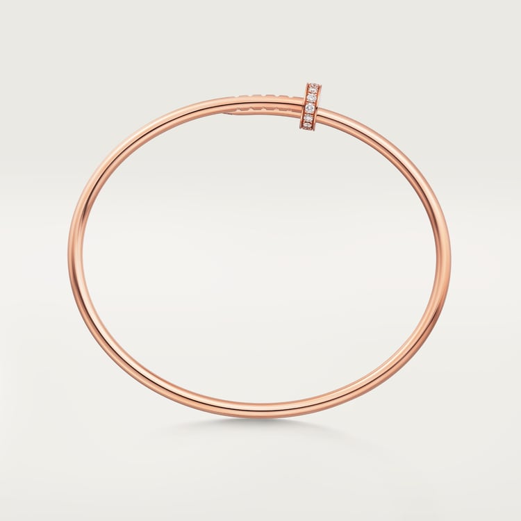 Juste un Clou bracelet, small model, diamonds Rose gold 2.5 mm