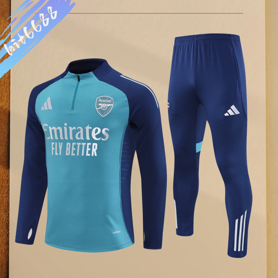 2025/2026 Arsenal Kids Half Zip Training Clothes (Adult Kids Kit)