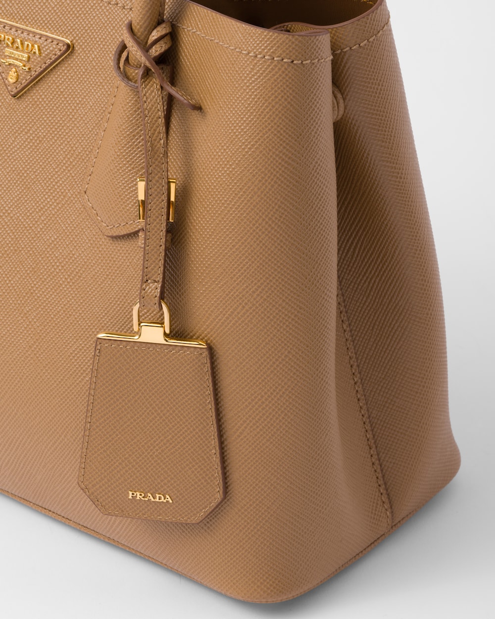 Medium Prada Double Saffiano leather bag Caramel