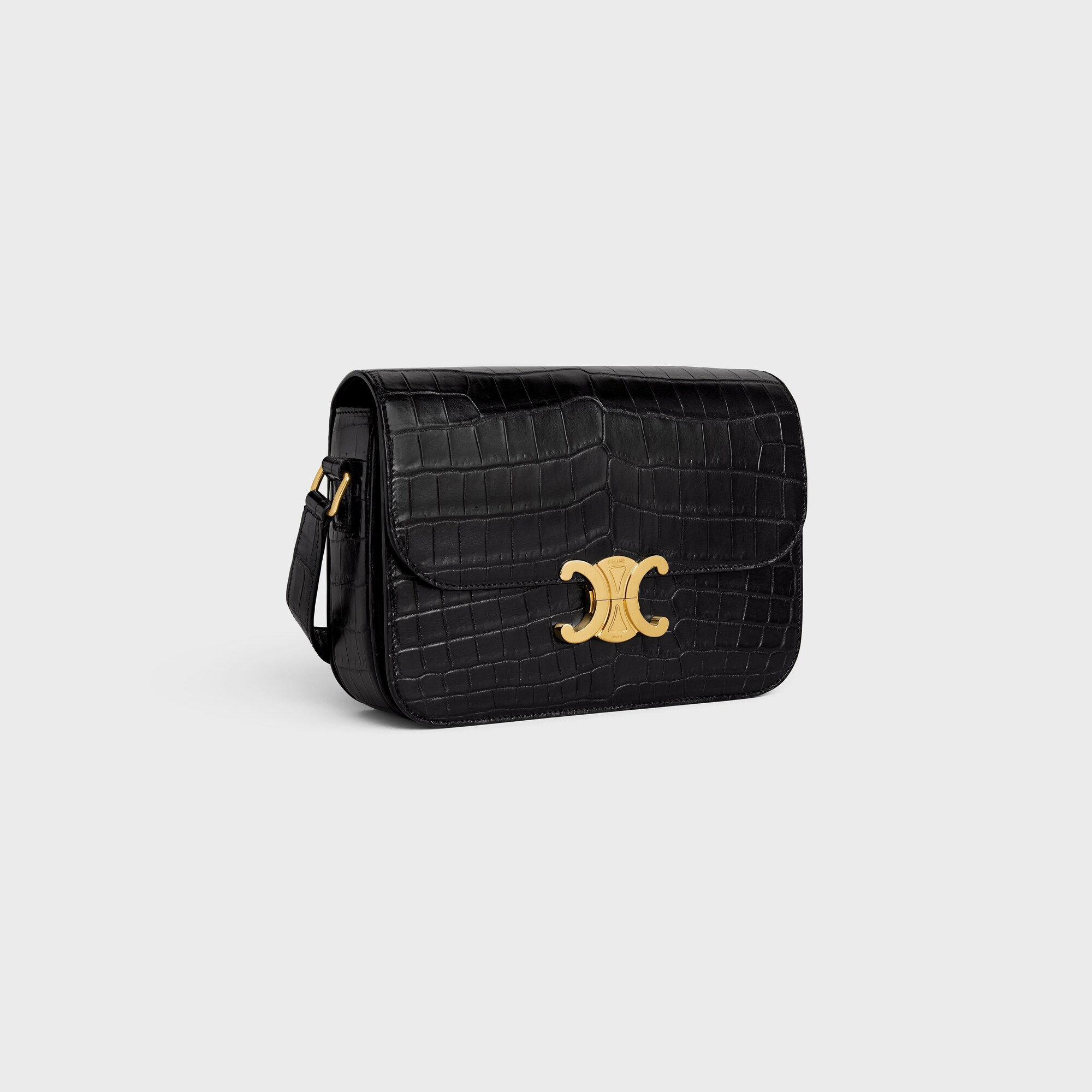 CLASSIQUE TRIOMPHE BAG IN Niloticus Crocodile BLACK