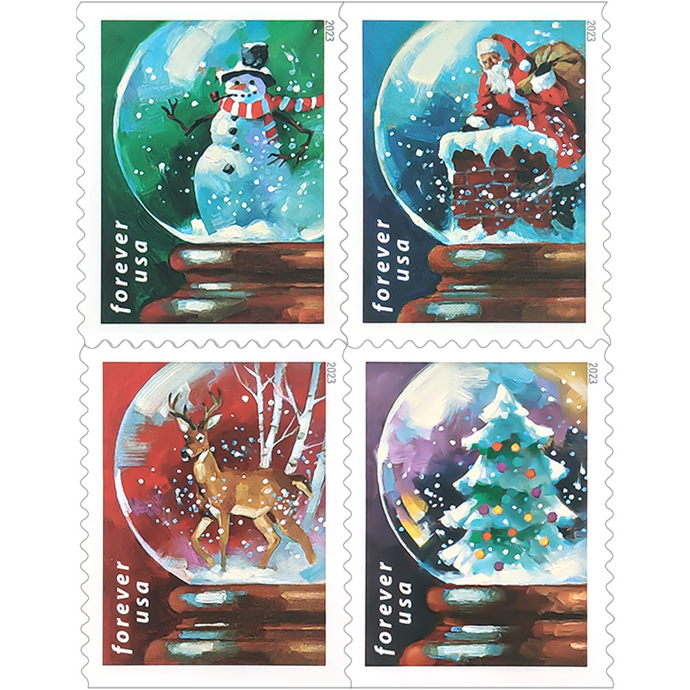 🎁[US Free Shipping]100PCS-Snow Globes Stamps