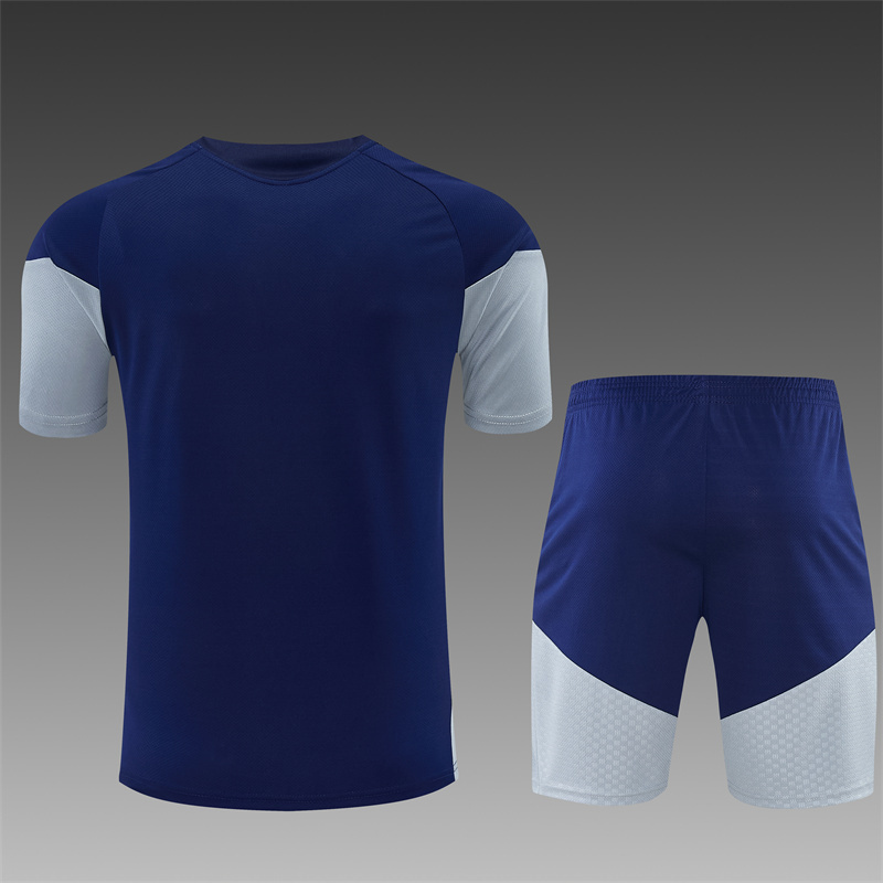 26/27 Real Madrid royal blueShort  Sleeve Training Wear ( Adult kit Kids )
