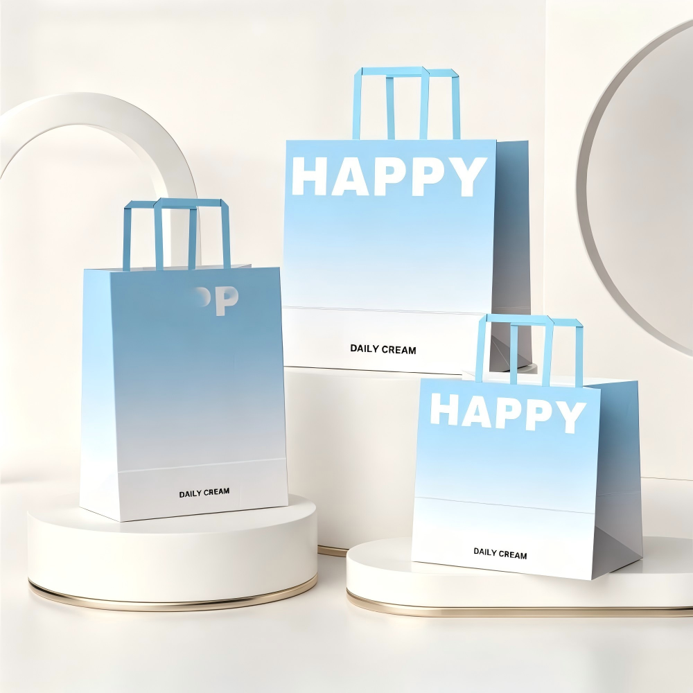 Custom High End White Card Gift Bag, Thickened Luxury Shopping Tote Bag, Premium Corporate Custom Packaging Bag, Business Gift Paper Bag For Bulk Wholesale