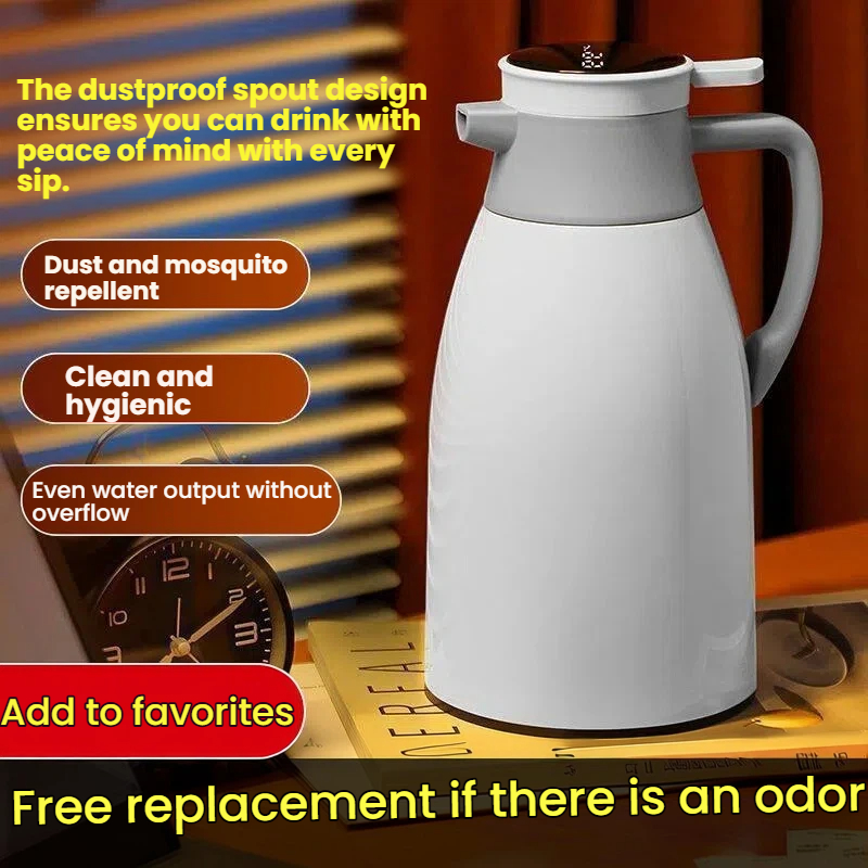 Smart Digital Display Thermos Kettle, Large Capacity Household Hot Water Pot, Insulated Flask for Home Dormitory