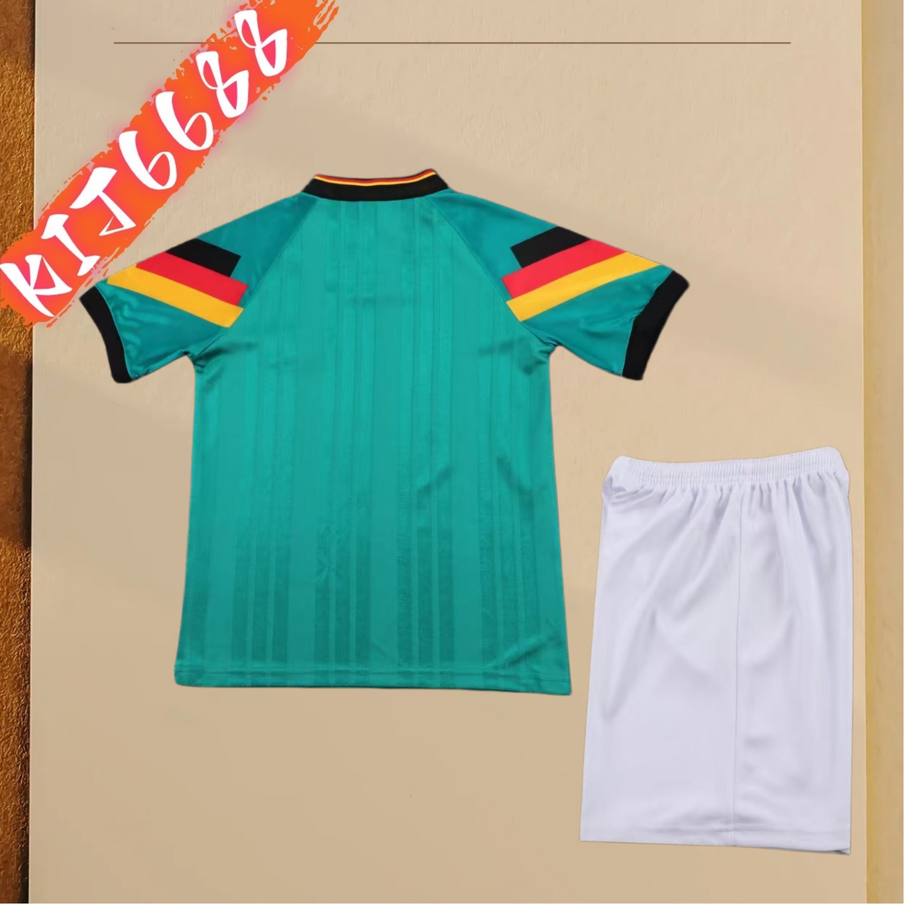 1992 Germany Away Retro Football Shirt ( Kids Kit )