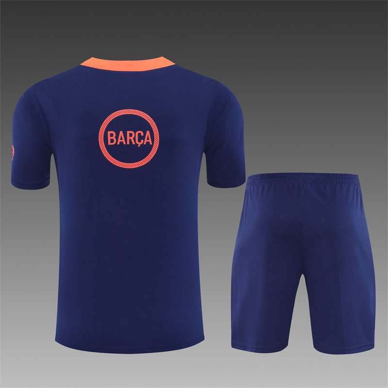 25/26 Barcelona Short sleevedtraining clothes (Adult Kids Kit)