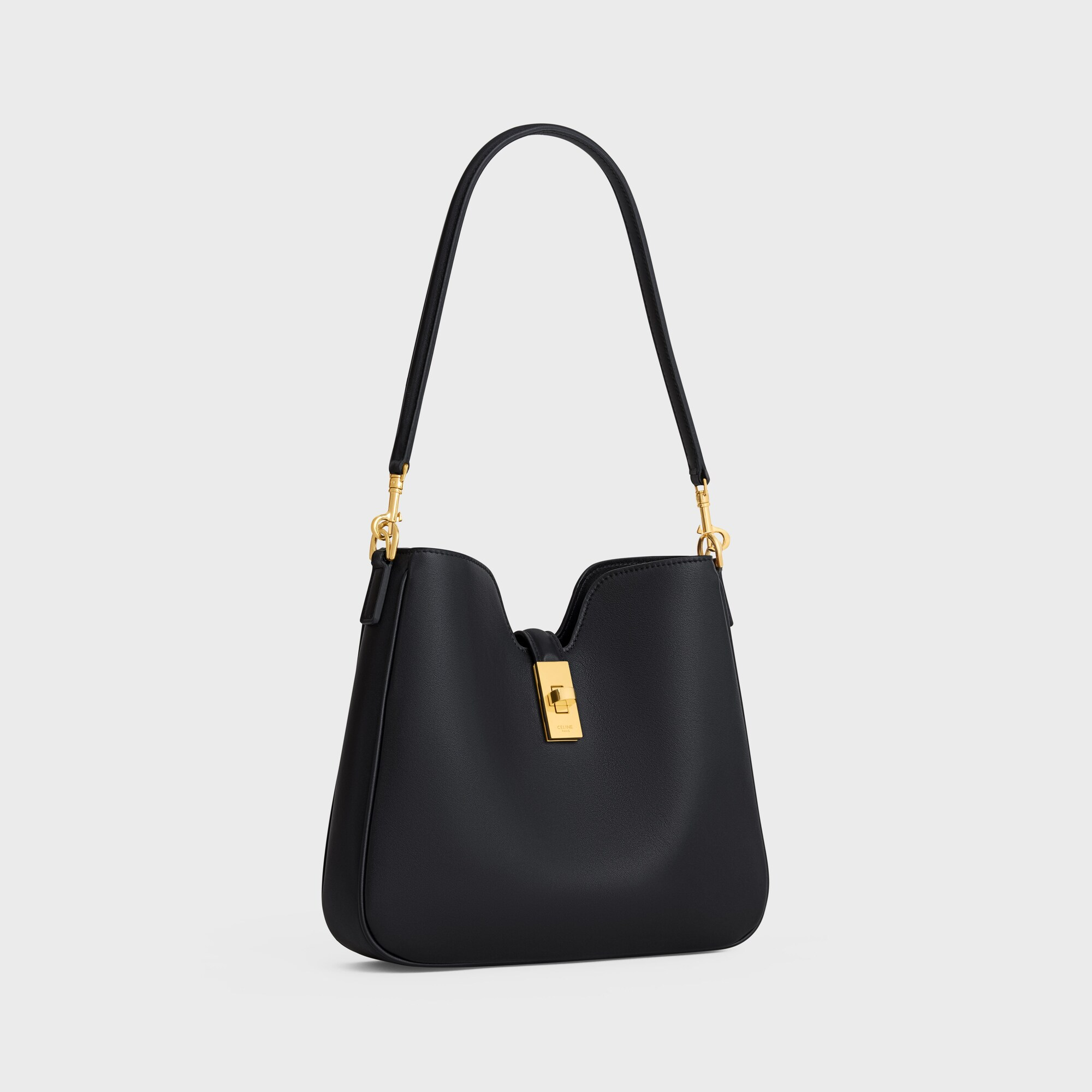 SMALL CAMILLE 16 SOFT BAG IN SMOOTH CALFSKIN BLACK