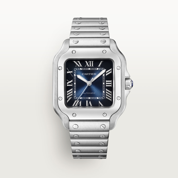 Santos de Cartier watch Medium model Graduated blue dial 35.1 mm