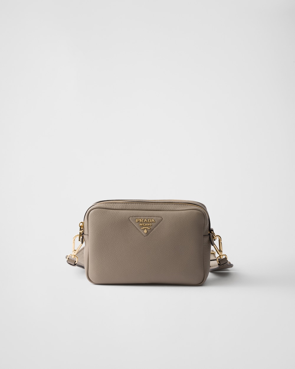 Small leather shoulder bag Clay Gray