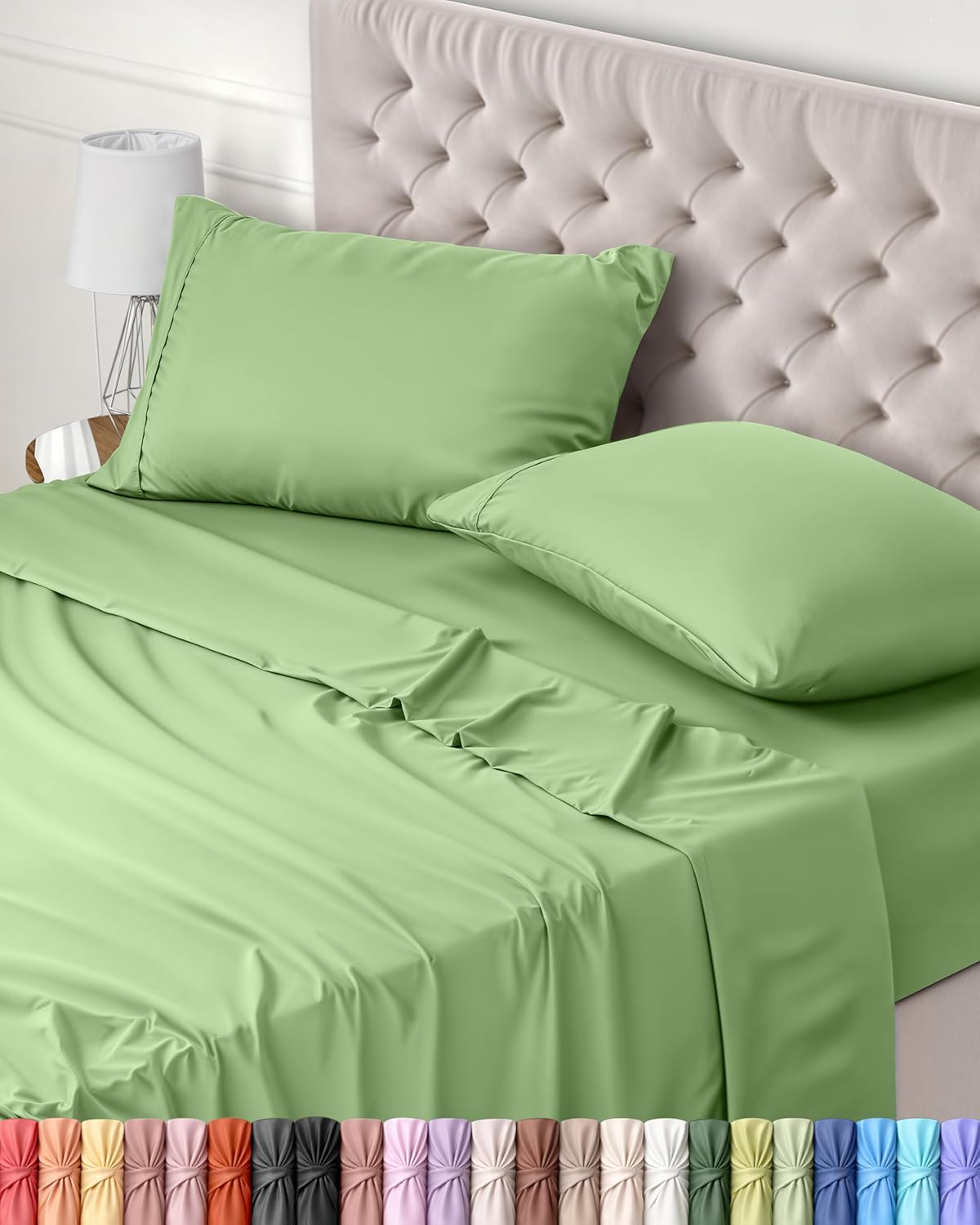 Utopia Bedding Juego de Sabanas 4 Piezas 150x200 - Poliéster Microfibra Cepillada - Oeko-Tex Certificado - Sábana Bajera, Sábana Plana y 2 Fundas de Almohada 50x75 (Cama 150, Gris)