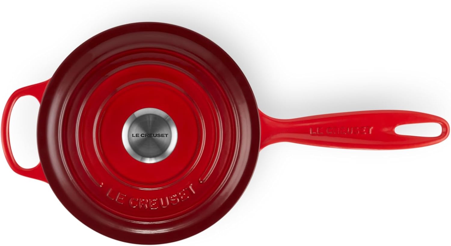 Le Creuset Enameled Cast Iron Signature Saucepan. 2.25 qt.. Cerise