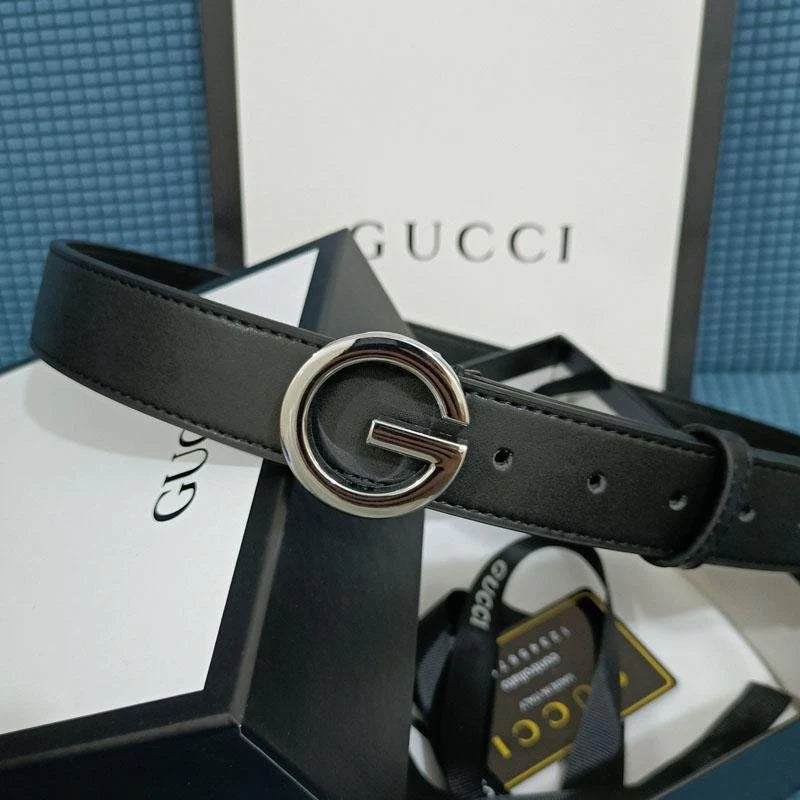 3 Colors Single G Black Leather Belt