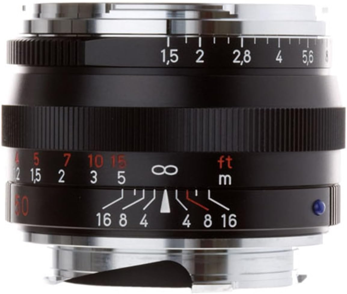 ZEISS Ikon C Sonnar T* ZM 1.5/50 Standard Camera Lens for Leica M-Mount Rangefinder Cameras. Silver