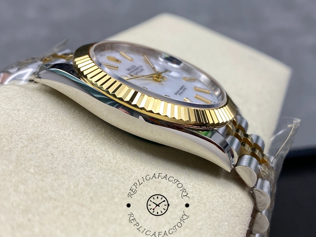 Rolex Datejust 126333 0016 White Index Jubilee 41mm Two Tone Steel