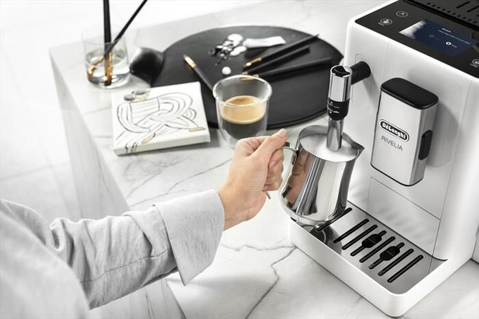 DE LONGHI - Macchina da caffè automatica EXAM440.35.W-Bianco (arctic white)