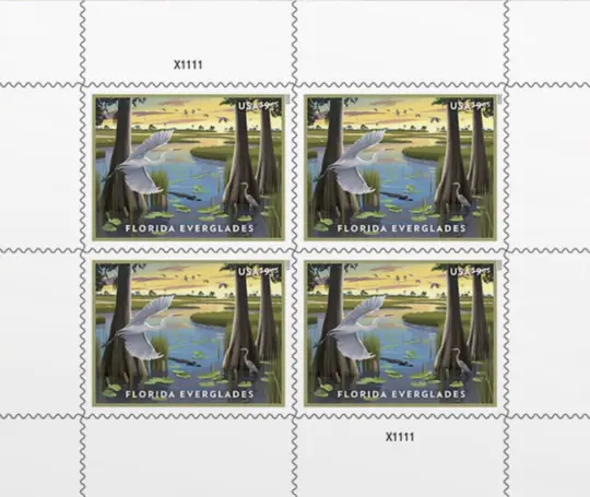🎁[ Postage for one stamp: $9.65]FLORIDA EVERGLADES ECOSYSTEMS