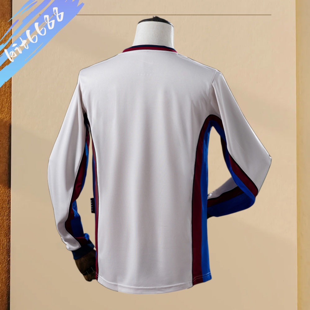 98/99 Barcelona  Away long sleeves Retro Football Shirt
