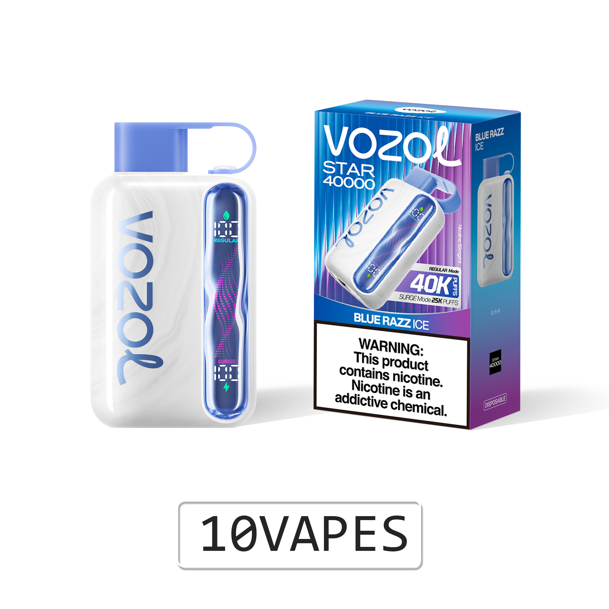 Vozol Star 40000 puffs disposable vape (10 vapes)