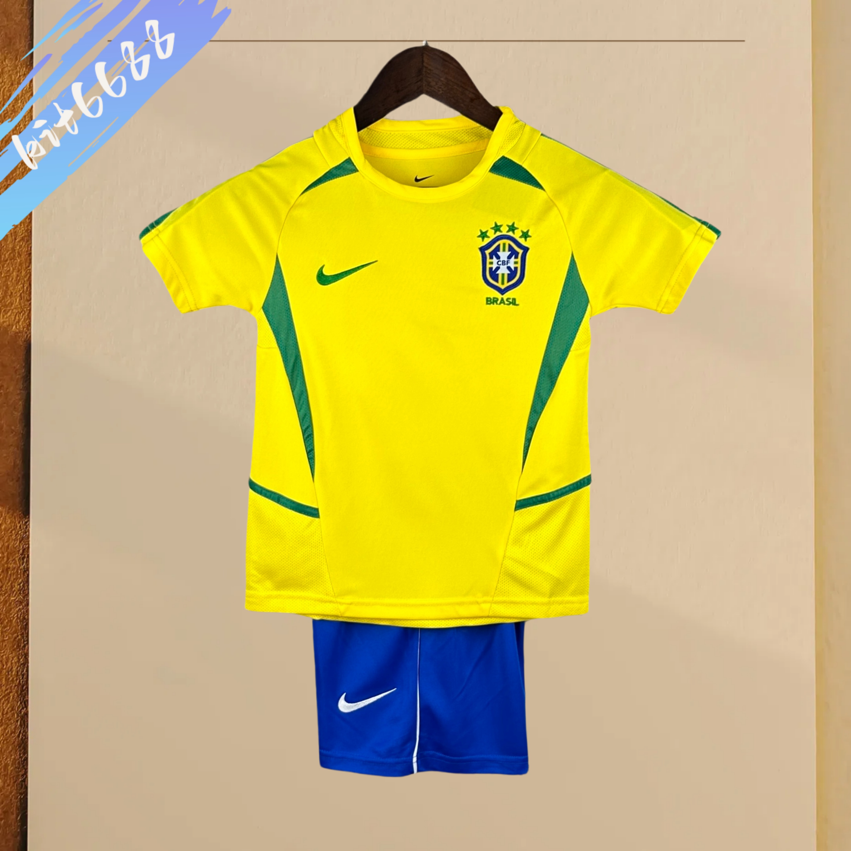 2002 Brazil home Retro Kids Kit