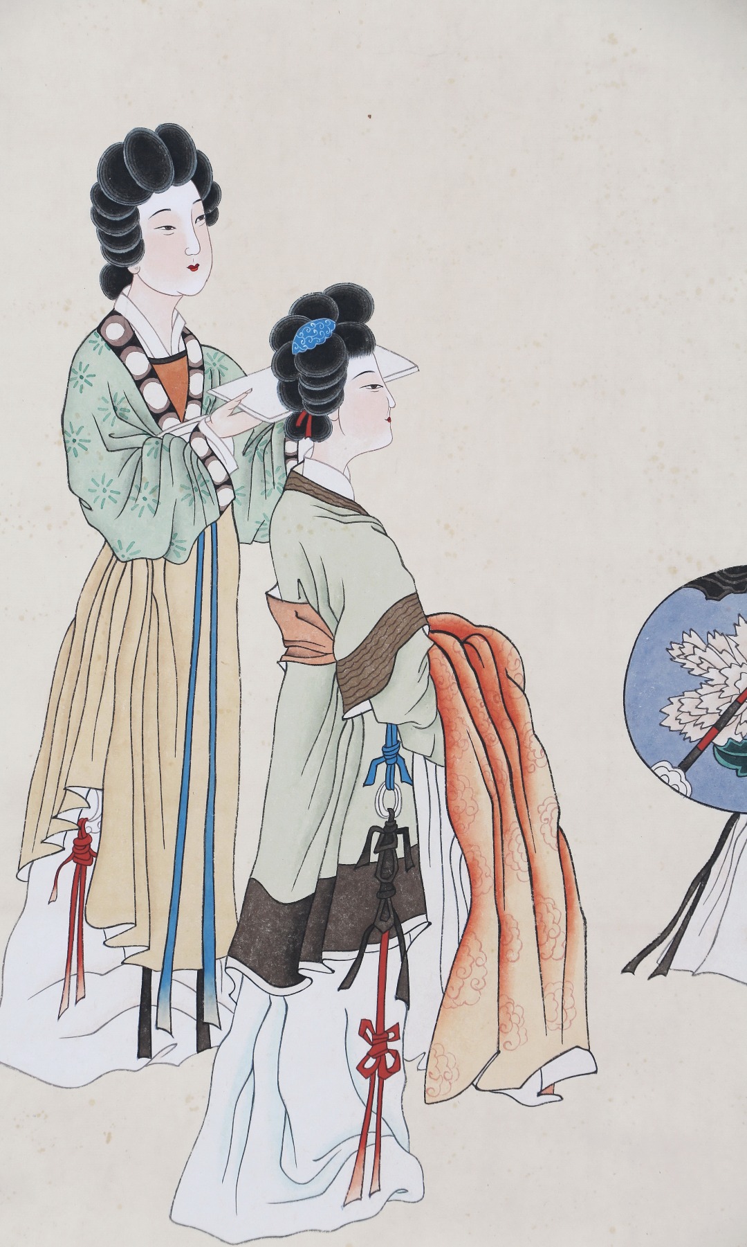 Huang Junbi Chinese Painting Imperial Concubine and Maid (W20N2567), Vertical Scroll, Exquisitely Mounted, Good Condition, Typical Style, Early Masterpiece, Size 89×44CM